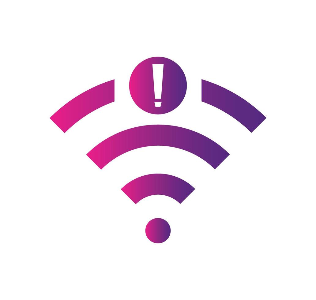 keine WLAN-Wireless-Icon-Vektorverlaufsfarbe vektor