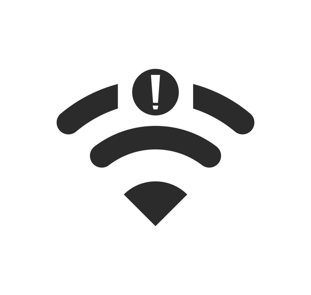 kein Wi-Fi-Verbindungssymbol, kein Wi-Fi-Wireless-Symbol vektor