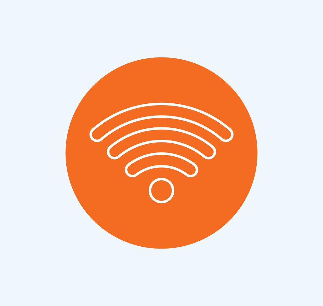 drahtloses oder wifi-netzwerkzeichen symbol symbol orange farbe vektor