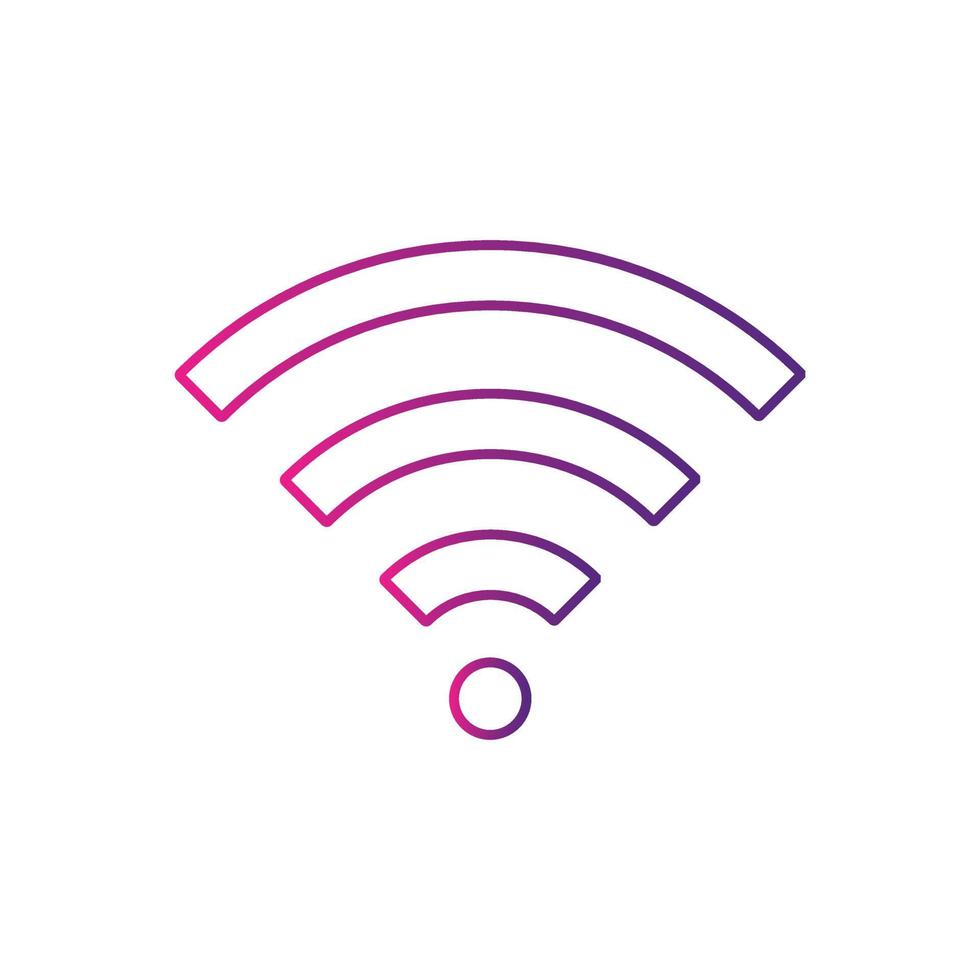 wifi drahtloses signal symbol zeichen vektorverlaufsfarbe vektor