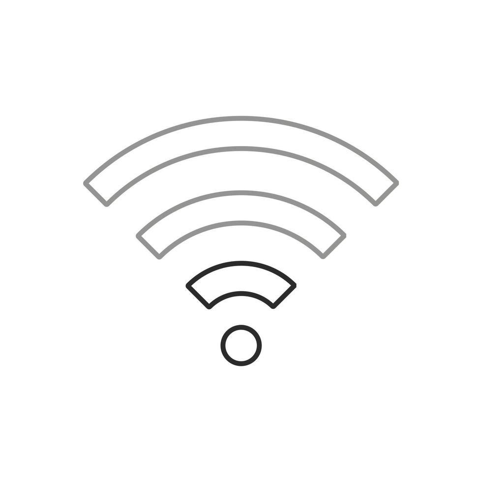 wifi signal ikon tecken vektor svart färg