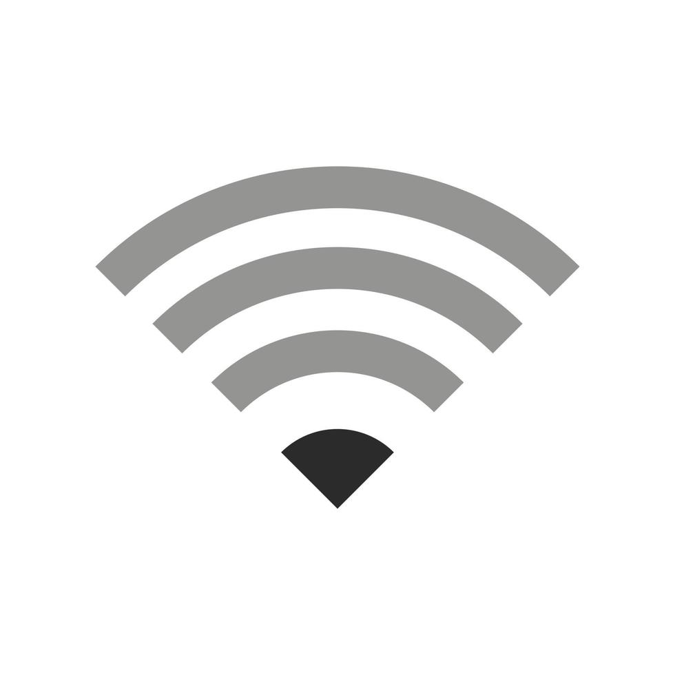 Wifi Signal Symbol Zeichen Vektor schwarze Farbe