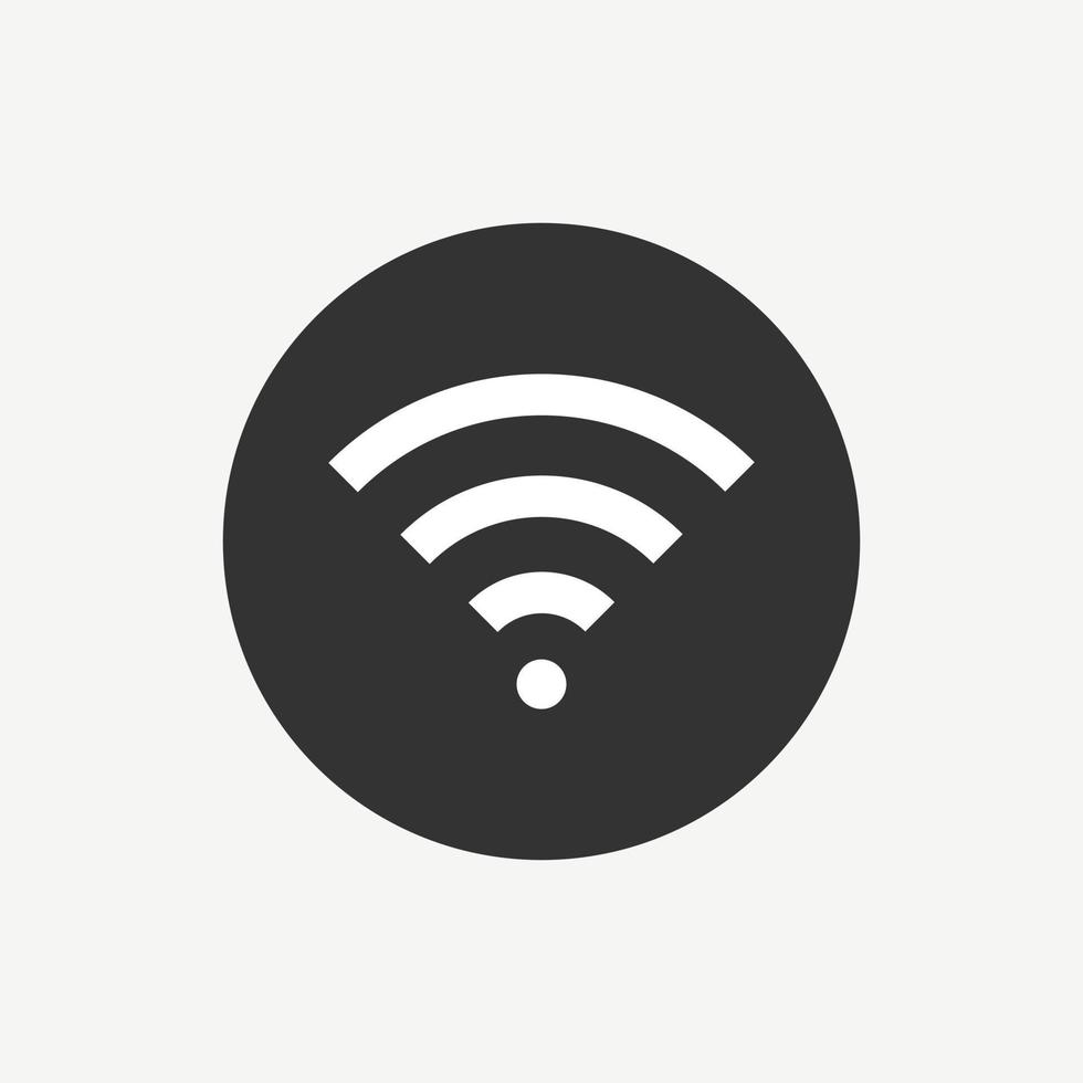 Wifi Signal Symbol Zeichen Vektor schwarze Farbe