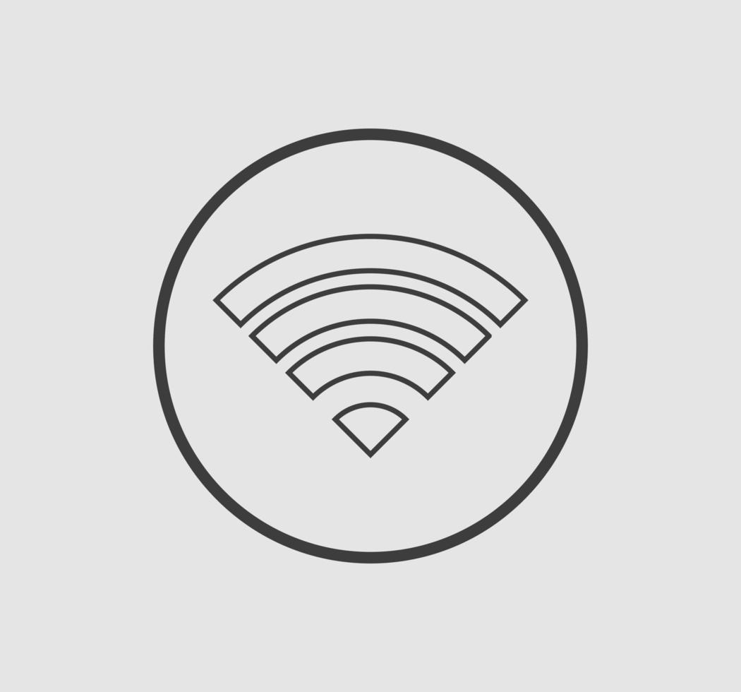 Wifi Signal Symbol Zeichen Vektor schwarze Farbe