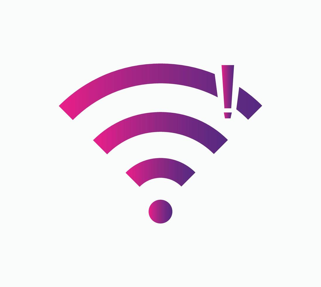 keine drahtlosen verbindungen, kein wifi-symbolzeichenvektor vektor