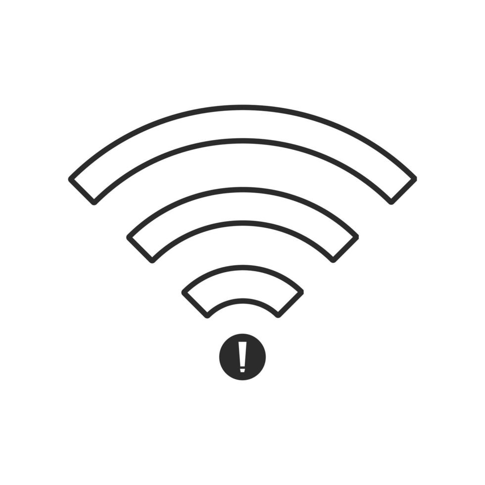 ingen wifi trådlös ikon vektor. ingen wi-fi-anslutningsikon. inga trådlösa anslutningar vektor