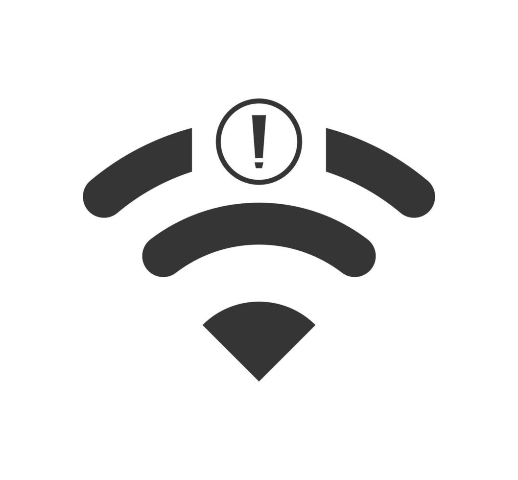 kein Wi-Fi-Verbindungssymbol, kein Wi-Fi-Wireless-Symbol vektor