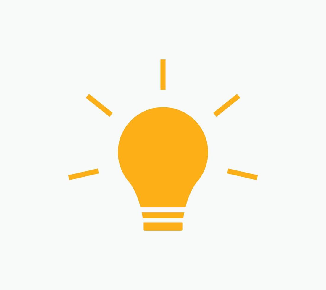 Glühbirne Symbol Vektor Idee Zeichen Lösung, Denken Konzept bunte Vorlage