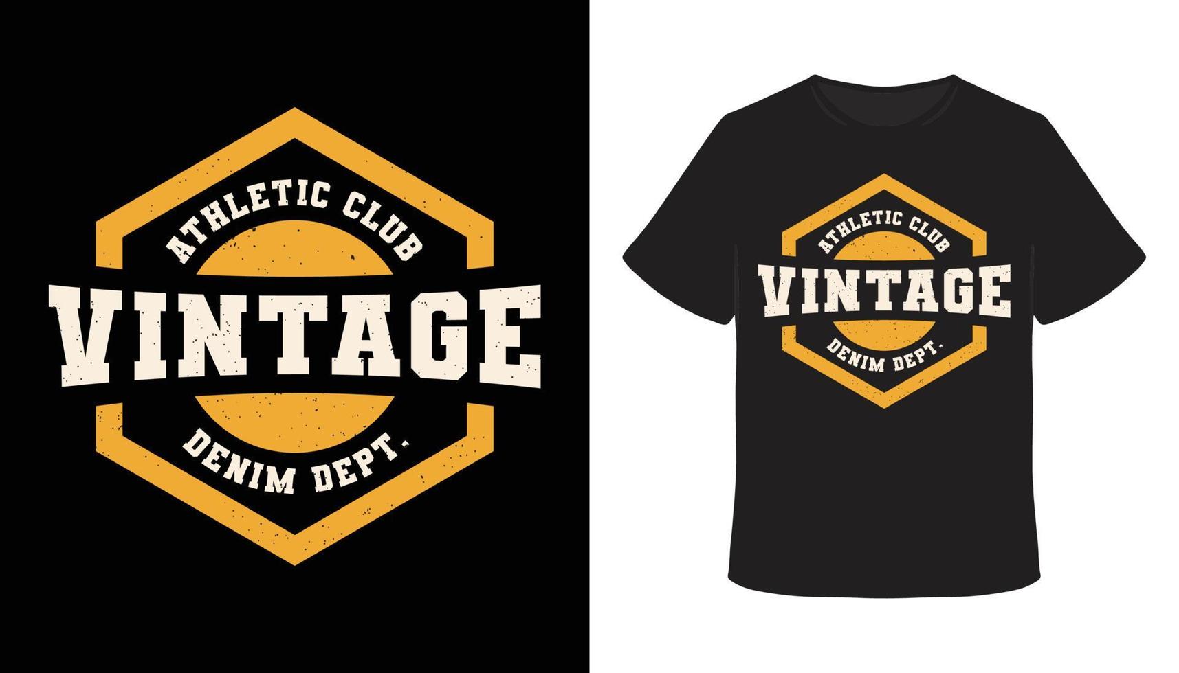 Sportclub Vintage Uni Typografie T-Shirt Design vektor