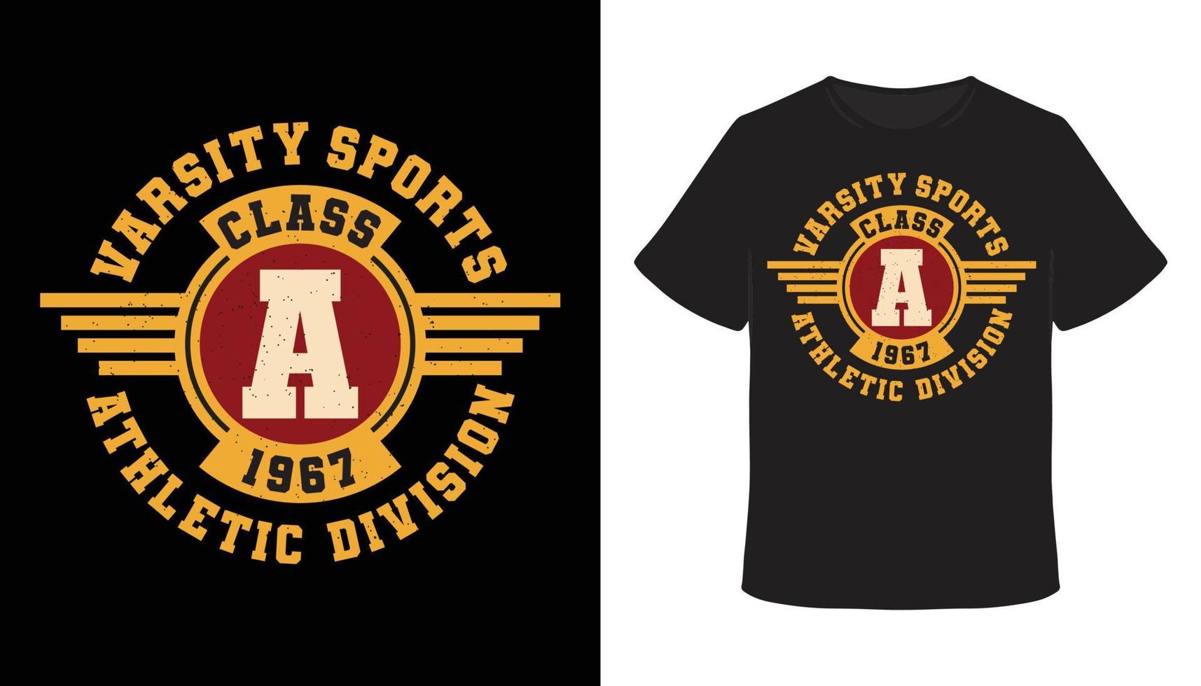 varsity sportklass en typografi t-shirt design vektor