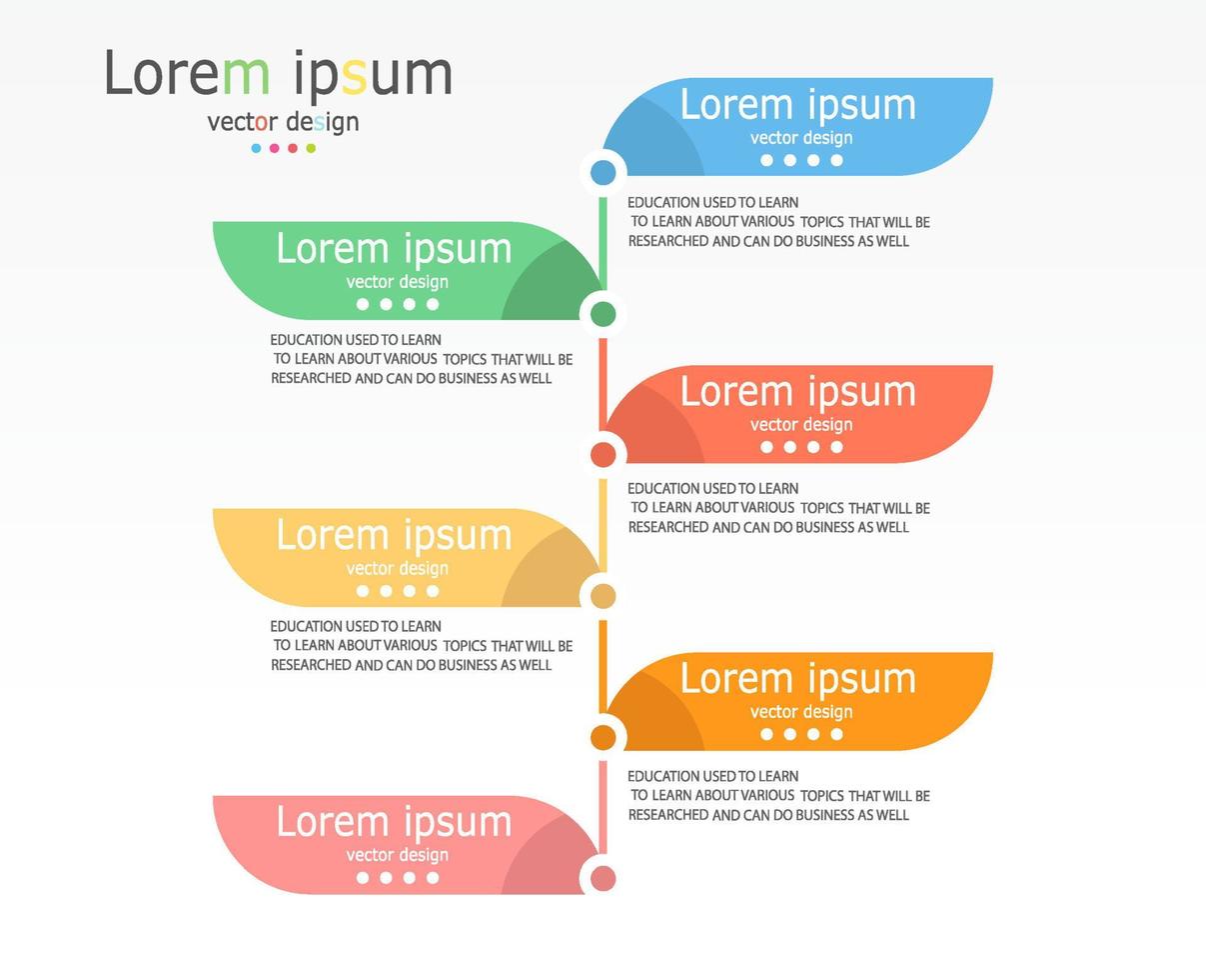 zeitachse infografik vorlage präsentation geschäftsidee mit symbolen, optionen oder schritten. Infografiken für Geschäftsideen können für Datengrafiken, Flussdiagramme, Websites, Banner verwendet werden. vektor