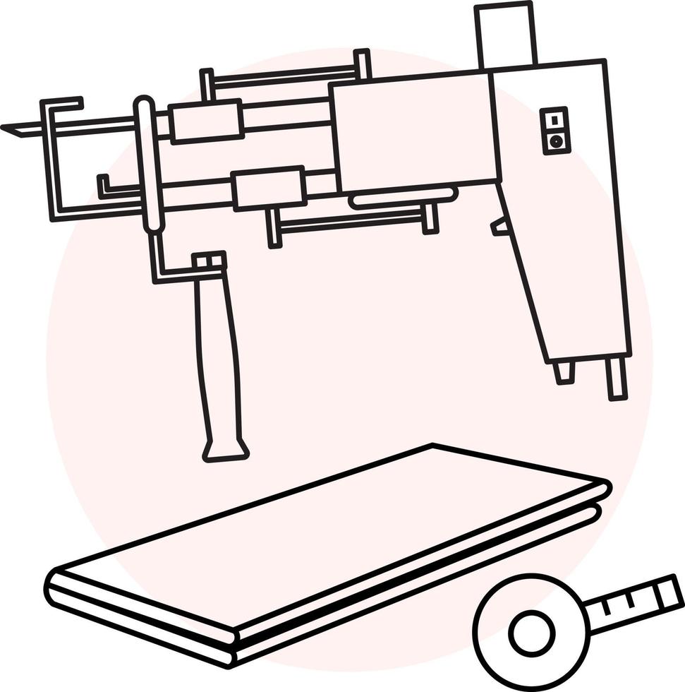 matta broderi pistol ikon vektor