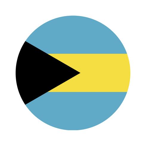 Bahamas runda flagga. vektor