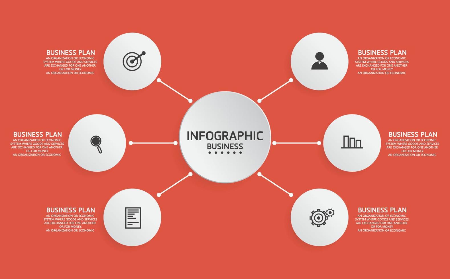 zeitachse infografik vorlage präsentation geschäftsidee mit symbolen, optionen oder schritten. Infografiken für Geschäftsideen können für Datengrafiken, Flussdiagramme, Websites, Banner verwendet werden. vektor