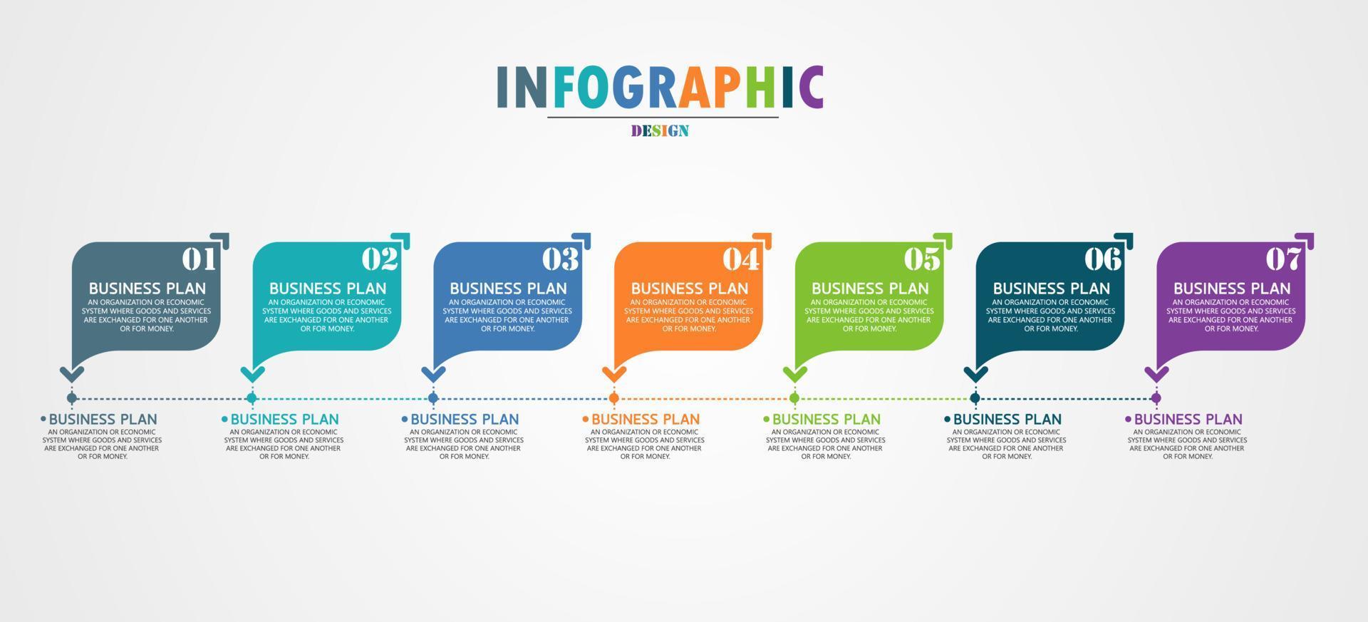 Vektor-Infografik-Etikettenvorlage mit Symboloptionen oder Schritten Infografiken für Präsentationen von Geschäftsideen. Sie kann für Informationsgrafiken, Präsentationen, Websites, Banner und Printmedien verwendet werden. vektor