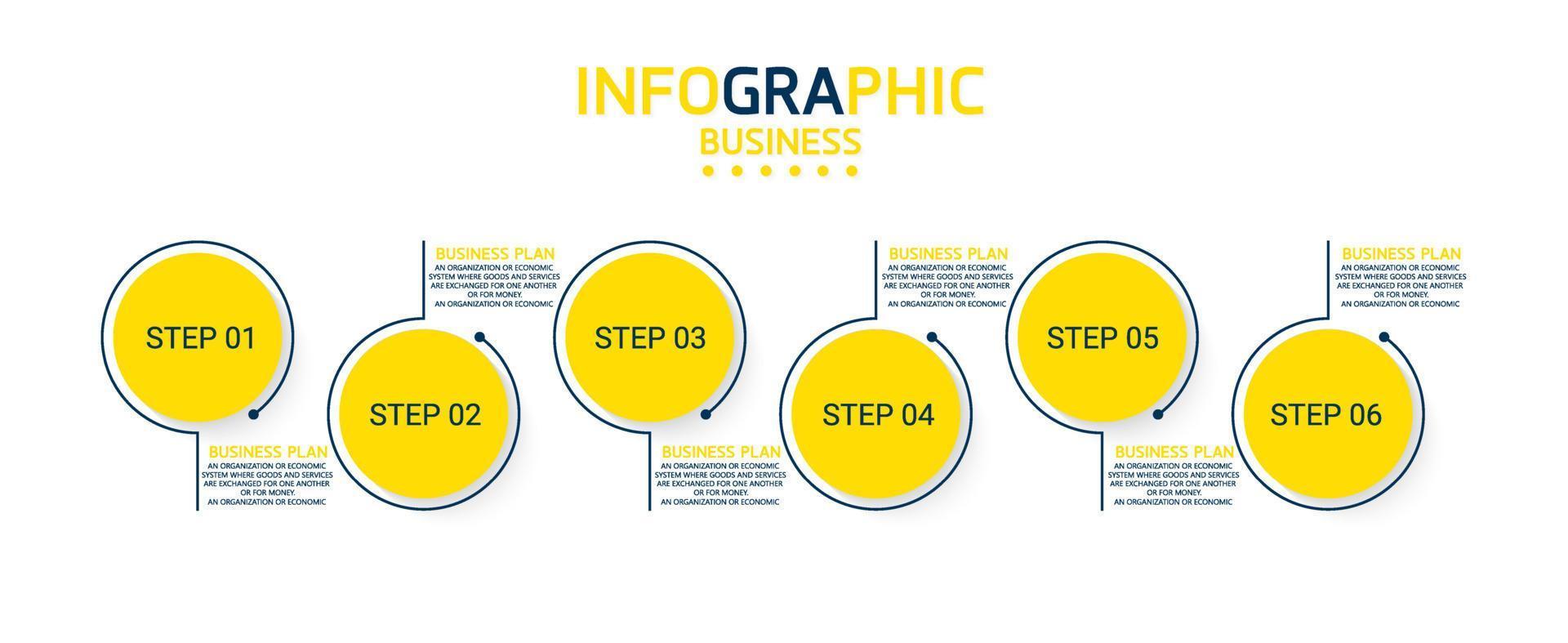 tidslinje infographic mall presentation affärsidé med ikoner, alternativ eller steg. infografik för affärsidéer kan användas för datagrafik, flödesscheman, webbplatser, banners. vektor