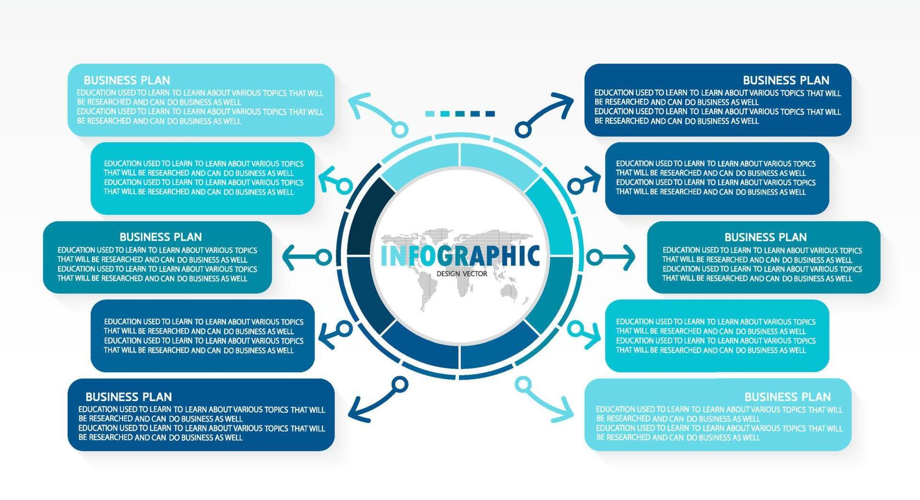 Vektor-Infografik-Etikettenvorlage mit Symboloptionen oder Schritten Infografiken für Präsentationen von Geschäftsideen. Sie kann für Informationsgrafiken, Präsentationen, Websites, Banner und Printmedien verwendet werden. vektor