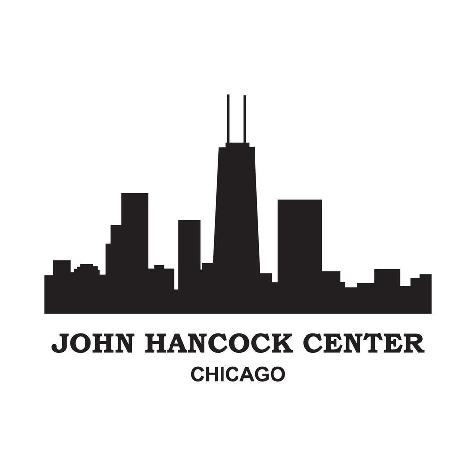 john hancock center vektor, chicago logotyp vektor