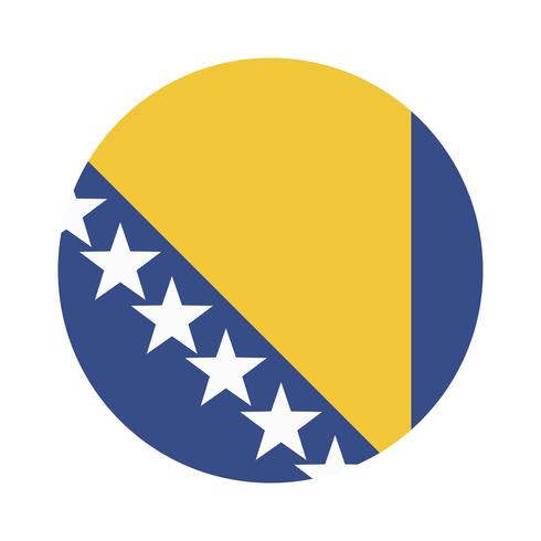 Bosnien och Hercegovinas runda flagga. vektor