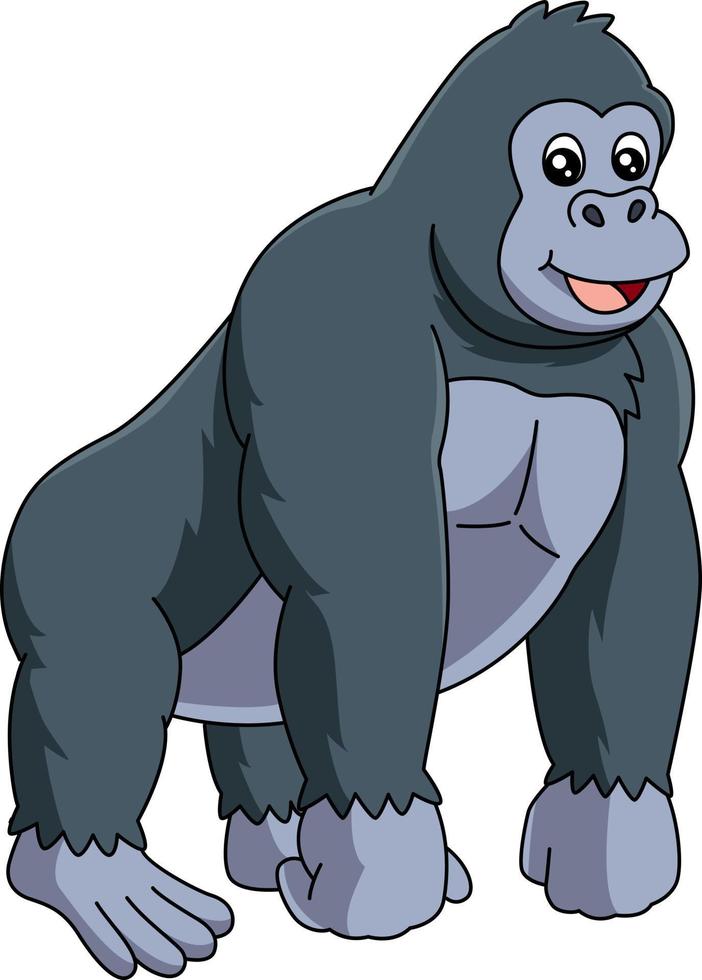 Gorilla-Cartoon-Clipart-Vektorillustration vektor