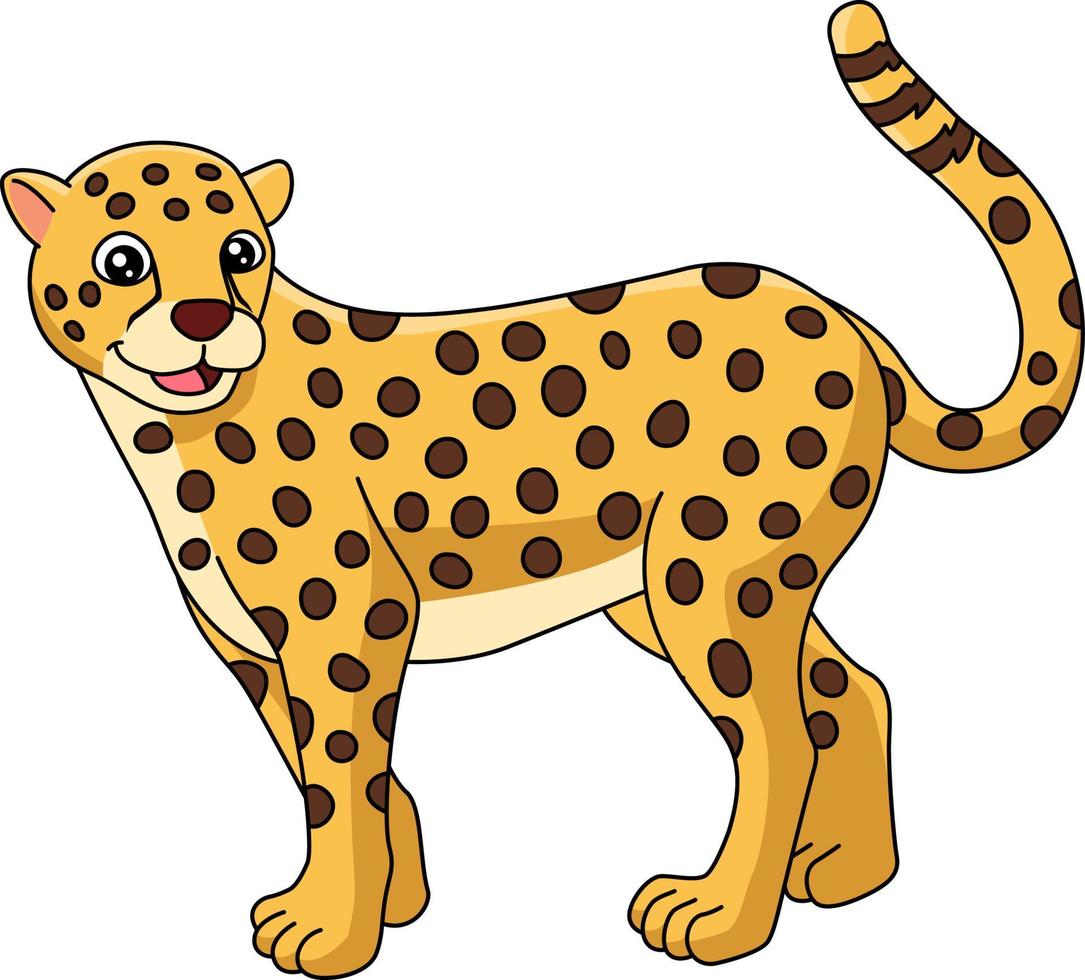 cheetah tecknad clipart vektorillustration vektor