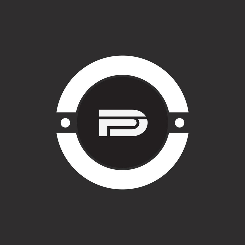 fd initialer brev kreativ logotyp ikon vektor svart färg gratis nedladdning