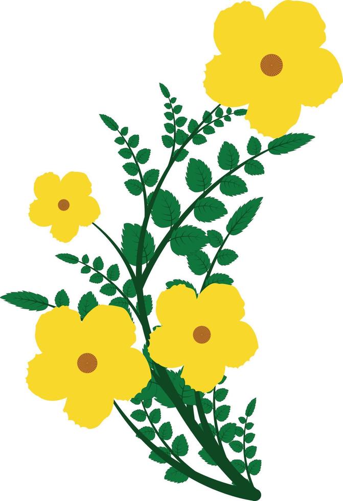 dekorativ gren med blommor. illustrationen är perfekt för design av vykort, paket, textilier, pappersvaror och annan design vektor