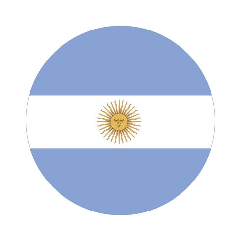 Runde Flagge von Argentinien. vektor