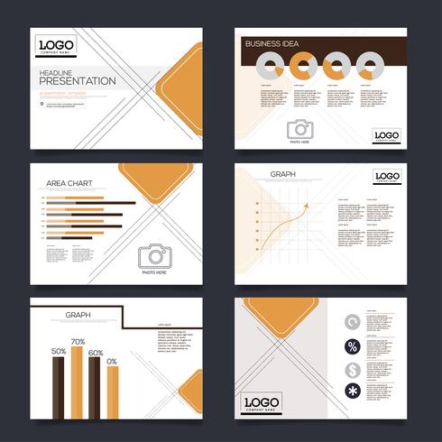 Företagspresentation glider mallar från infografiska element. broschyr och broschyr, broschyr, företagsrapport, marknadsföring, reklam, årsrapport, banner. vektor