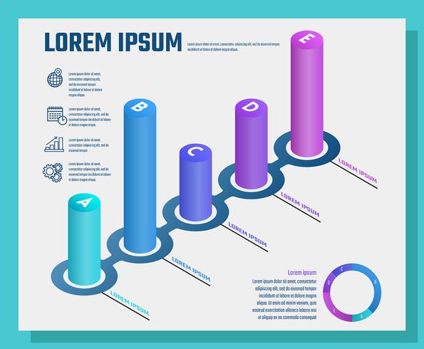 3d infografiska element vektor