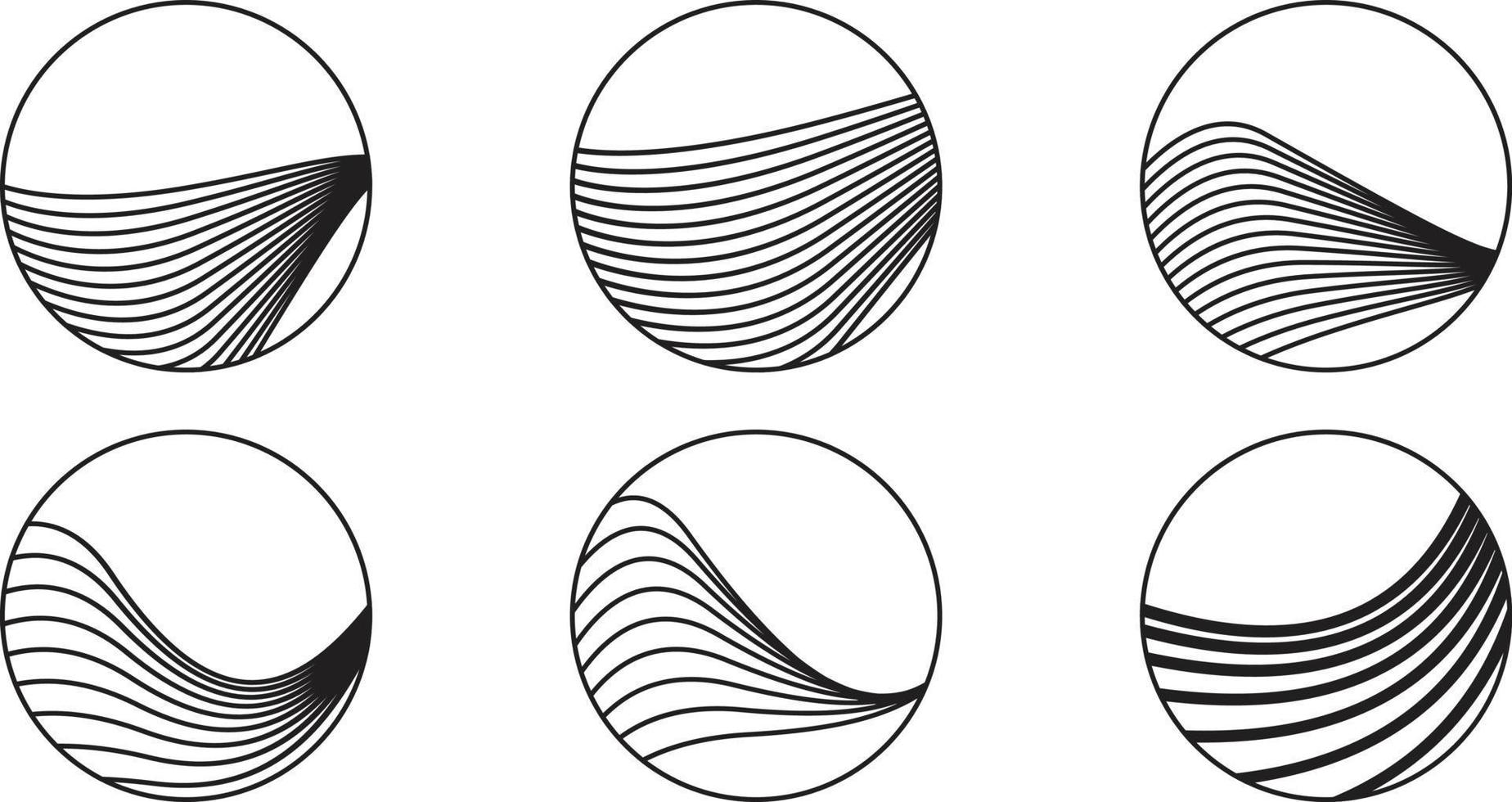 Kreislinie Minimalismus Geometrie. Kreisform-Icon-Design line.eps vektor