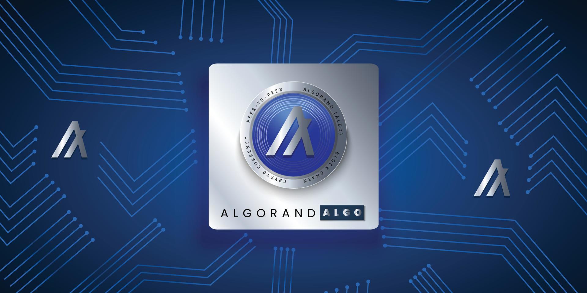 algorand algo kryptowährung symbol blockchain konzept technologie hintergrund vektor