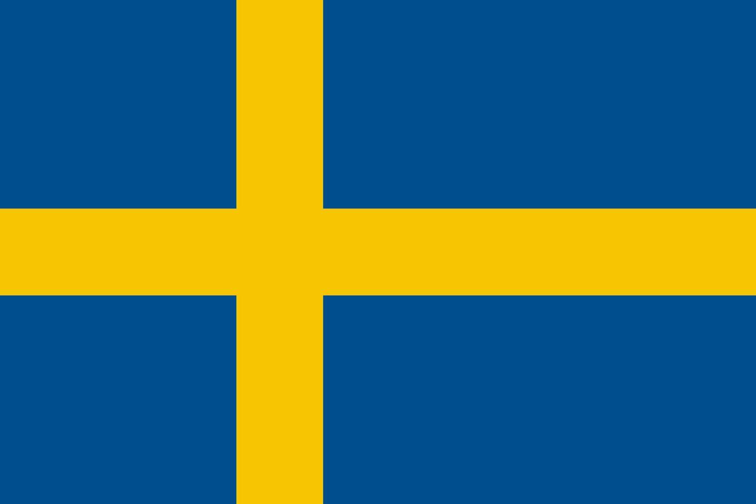 svenska flaggan vektor ikon. sveriges flagga.