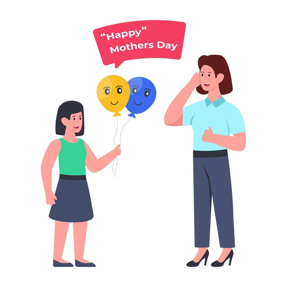 Illustration des modernen Designs des glücklichen Muttertags vektor