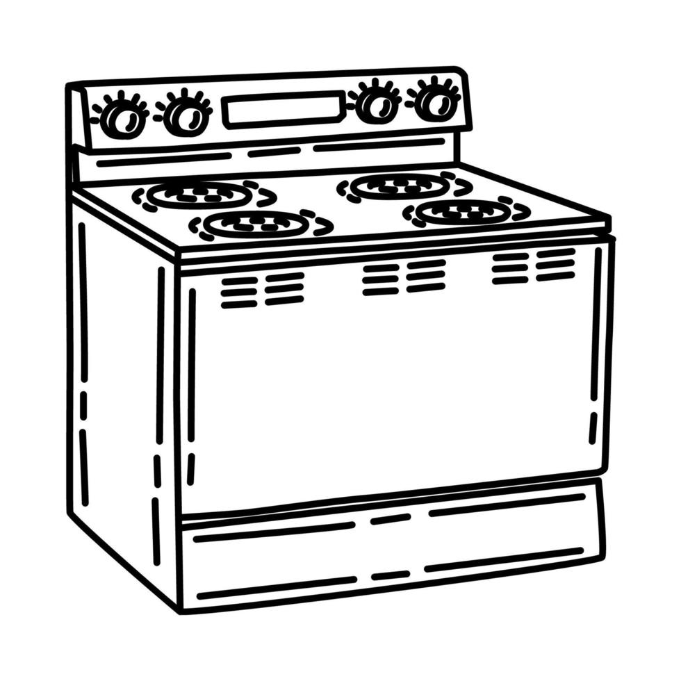 Symbol für elektrische Reichweite. Gekritzel handgezeichnet oder Umriss-Icon-Stil. vektor