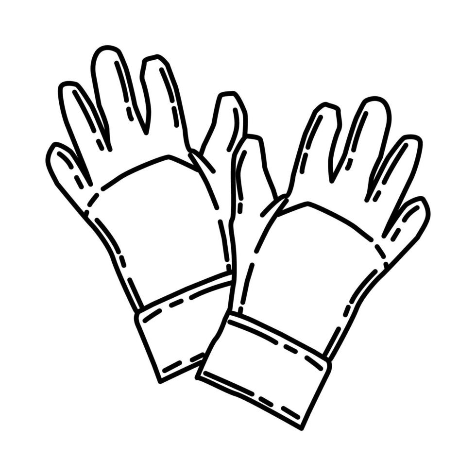 Winter-Touchscreen-Handschuhe für Kinder-Symbol. Gekritzel handgezeichnet oder Umriss-Icon-Stil. vektor