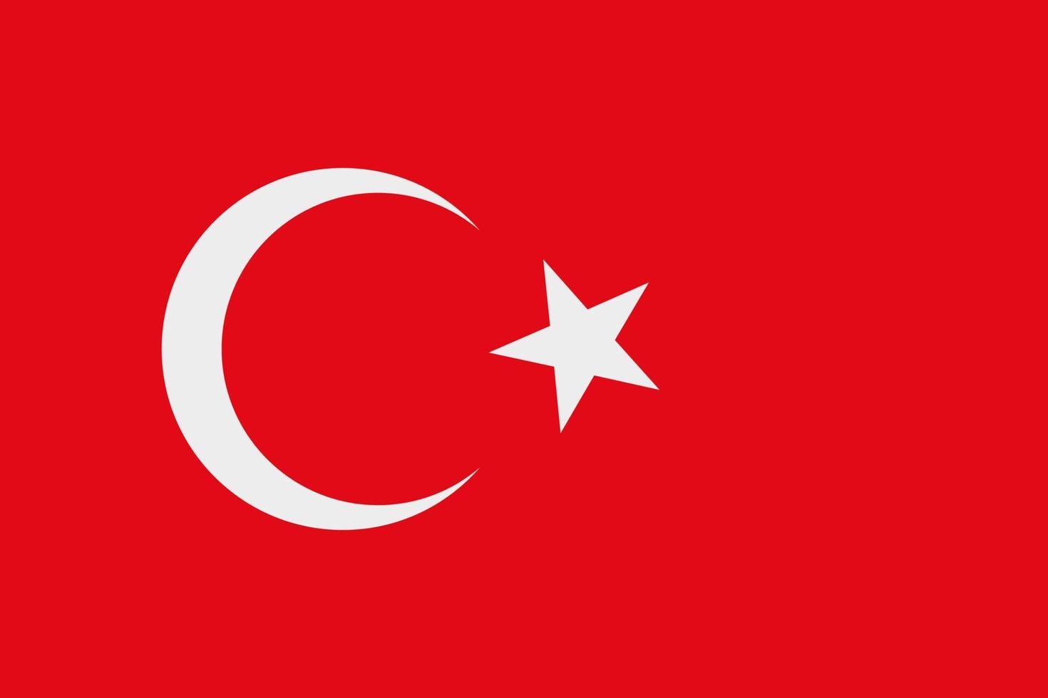 turkiska flaggan vektor ikon. Turkiets flagga.