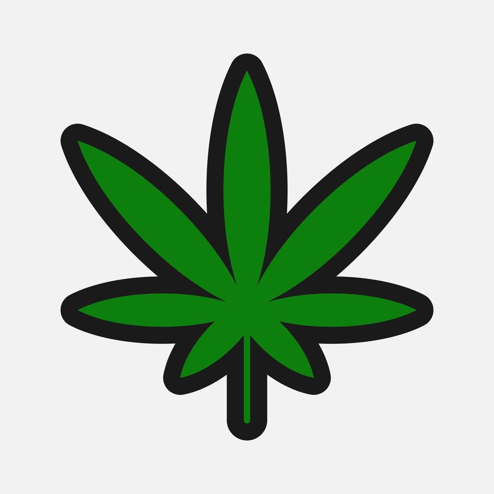 Marihuana-grüne Blatt-Vektor-Illustration vektor