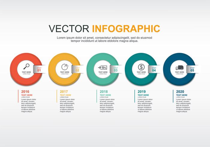 infografiska element design med 5 alternativ vektor