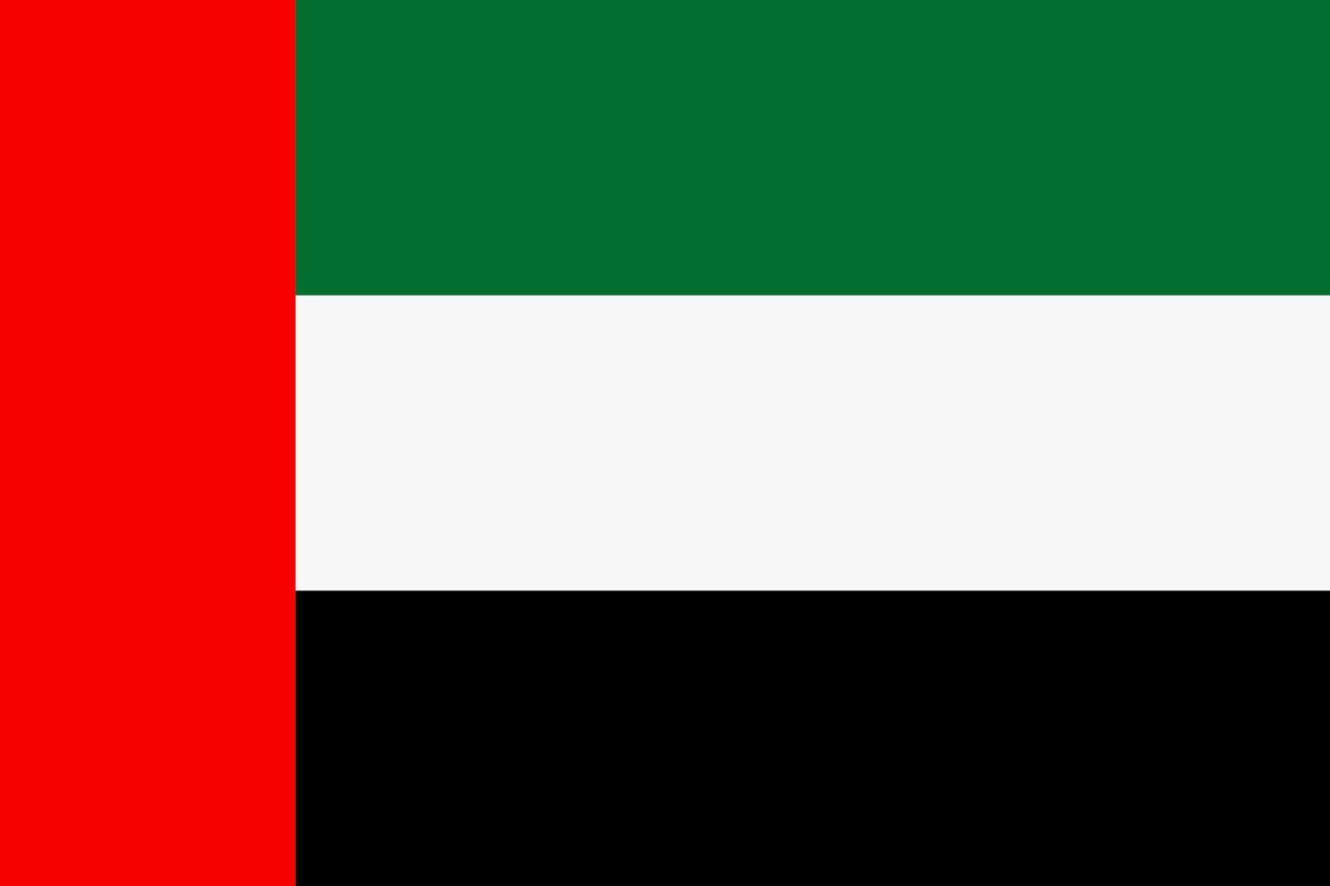 VAE-Flaggenvektorsymbol. die Flagge der Vereinigten Arabischen Emirate vektor