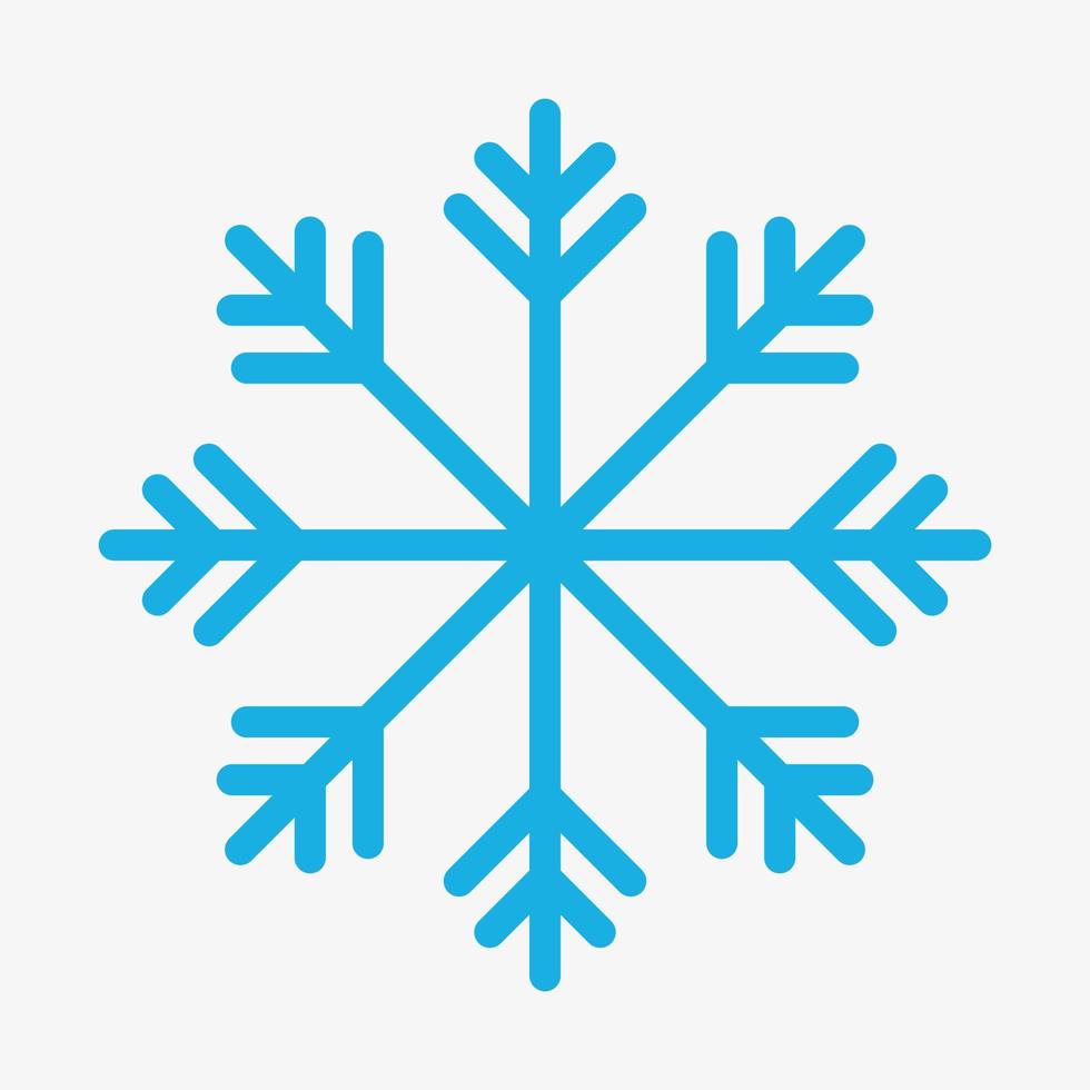 Schneeflocken-Vektor-Symbol. Weihnachten Winterthema. vektor