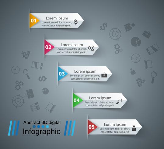 Geschäft Infographics-Origamiart Vektorillustration. vektor