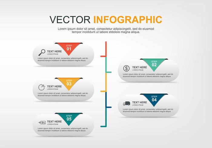 Infografik-Elemente-Design mit 5 Optionen vektor