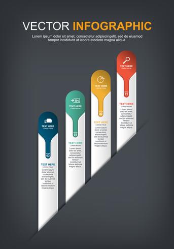 Infografik-Elemente-Design mit 4 Optionen vektor