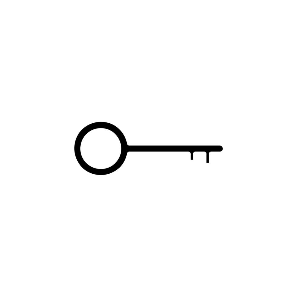 Schlüssel solide Symbol Vektor Illustration Logo Vorlage. für viele Zwecke geeignet.