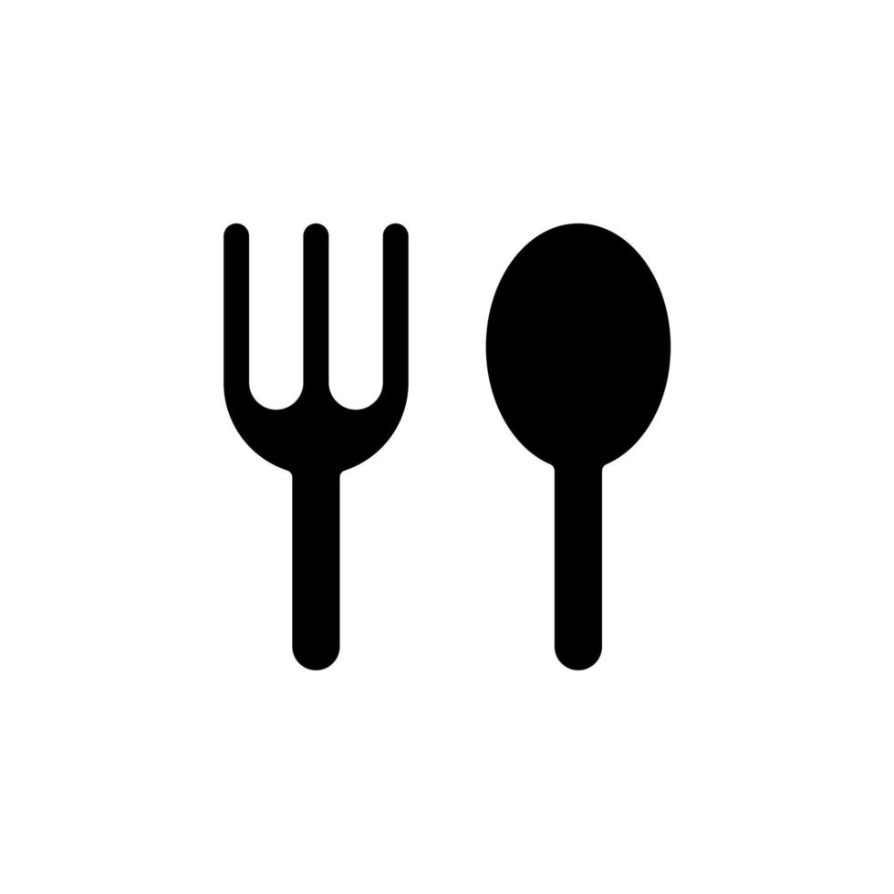 Restaurant, Lebensmittel, Küche Logo-Vorlage für solide Symbolvektorillustration. für viele Zwecke geeignet. vektor