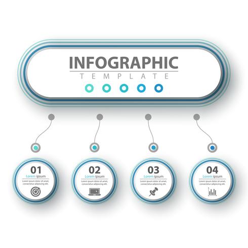 Business infographic. Papper origami mall. vektor