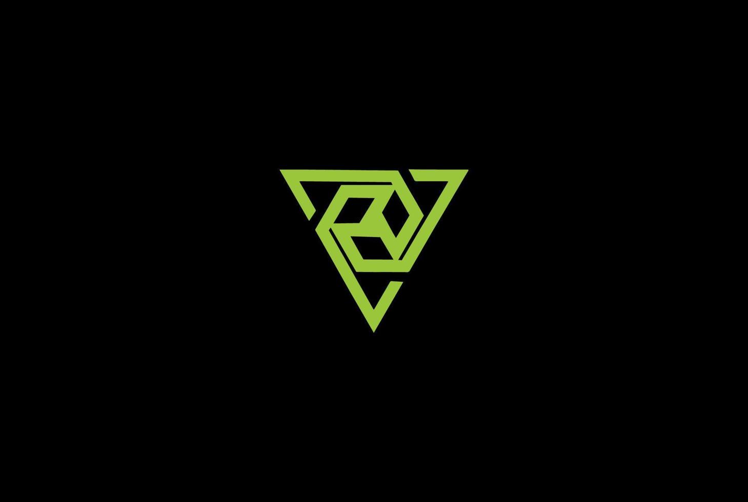 futuristischer Dreieck-Box-Würfel-Logo-Design-Vektor vektor