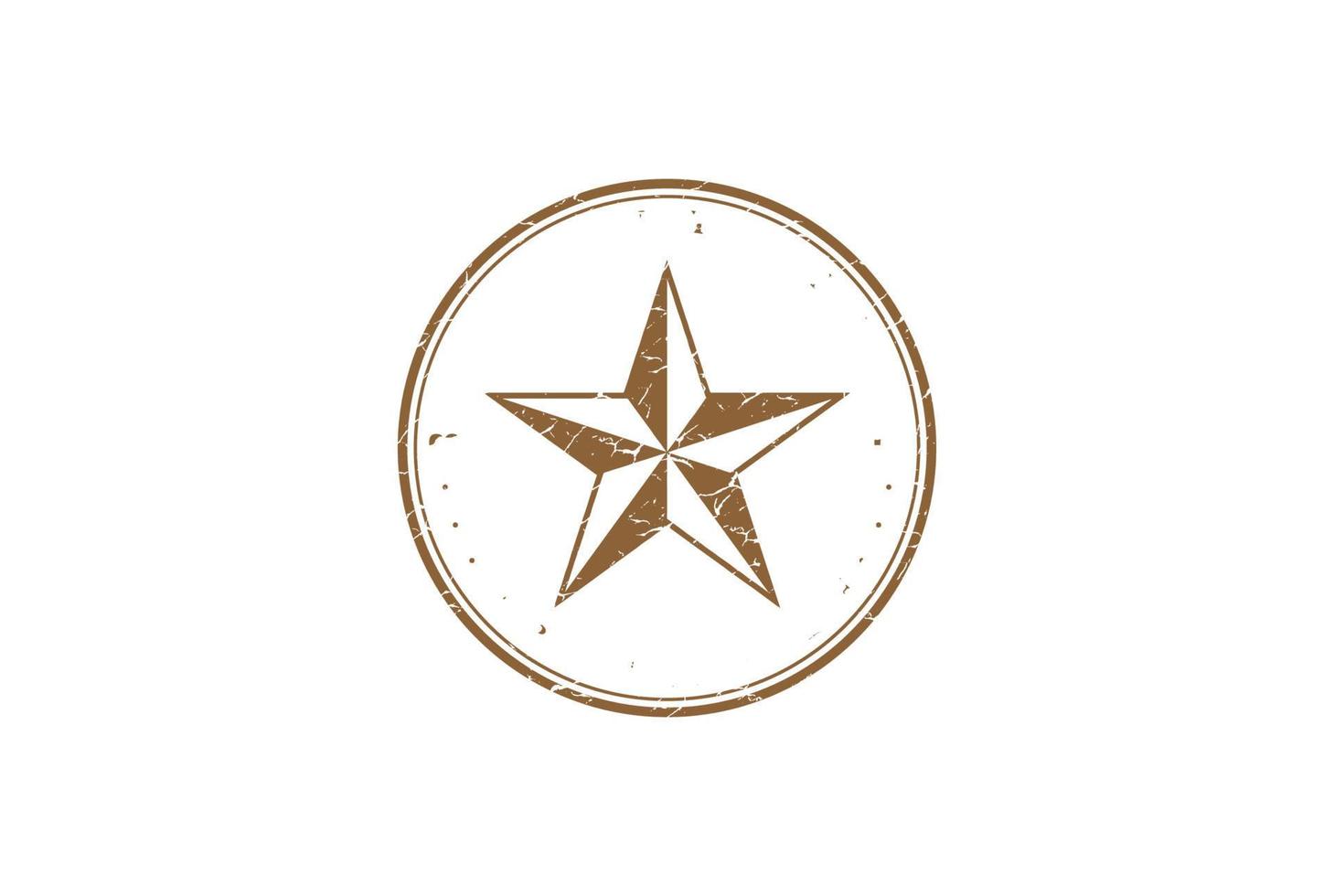 Retro-Vintage-Texas-Stern-Abzeichen-Emblem-Etiketten-Stempel-Logo-Design-Vektor vektor