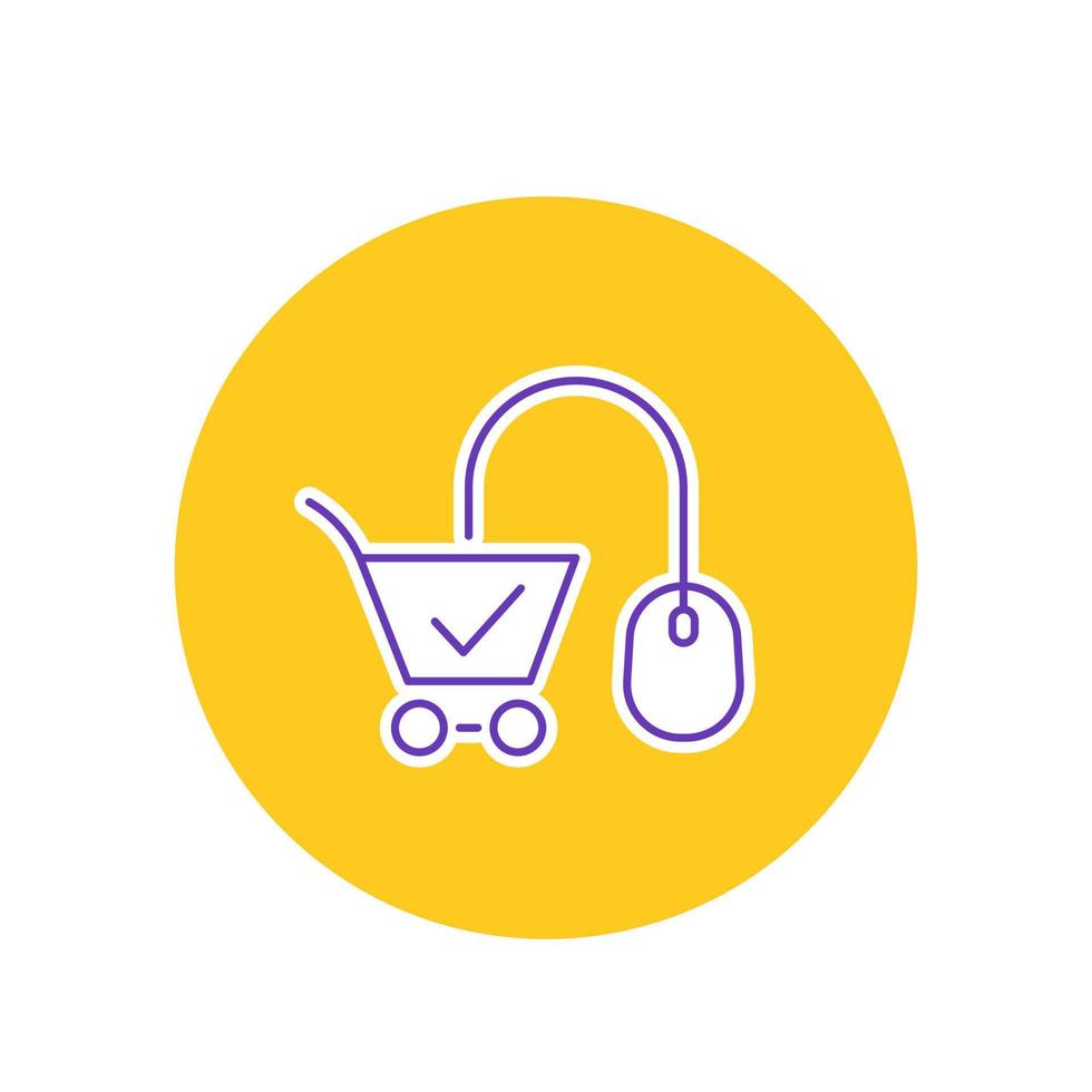 e-handel, shopping ikon vektor